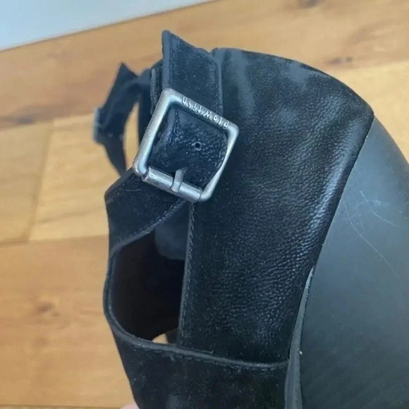 Blowfish Black Suede Chunky Heels - Picture 10 of 12